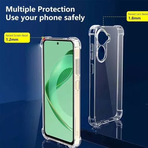 Techsuit - Shockproof Átlátszó Ütésálló Szilikon tok - Huawei nova 11 SE / 12 SE - Átlátszó