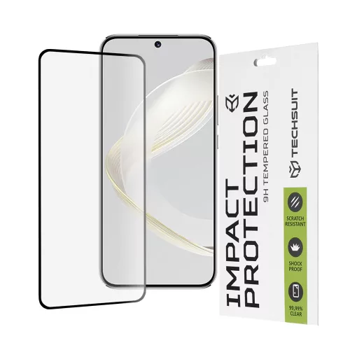Techsuit - 111D Full Cover / Full Glue üvegfólia - Huawei nova 11 / nova 12s - Fekete széllel