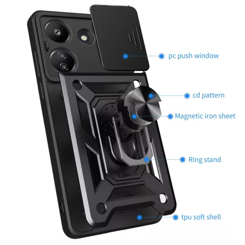 Techsuit - CamShield ütésálló tok - Xiaomi Redmi 13C 5G - Rosegold