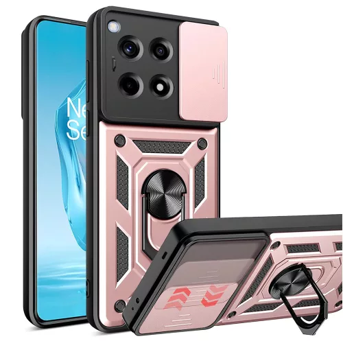 Techsuit - CamShield ütésálló tok - OnePlus 12R - Rosegold