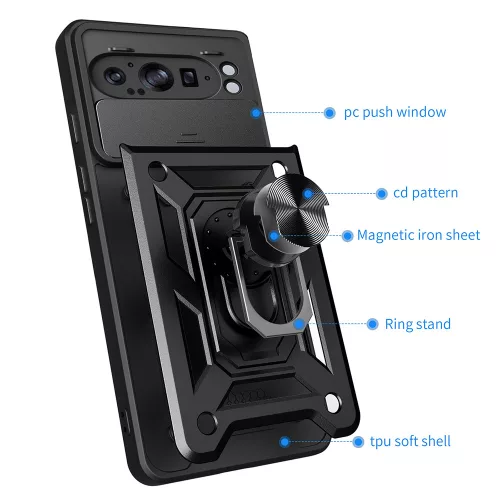 Techsuit - CamShield ütésálló tok - Google Pixel 9 Pro XL - Zöld