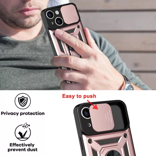 Techsuit - CamShield ütésálló tok - iPhone 14 Pro - Rosegold