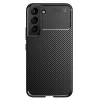 Techsuit - CarbonFiber szilikon tok - Samsung Galaxy S21 5G - Fekete