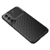 Techsuit - CarbonFiber szilikon tok - Samsung Galaxy S21 5G - Fekete
