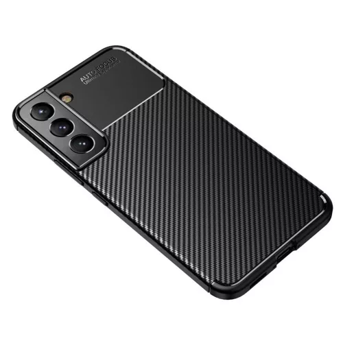 Techsuit - CarbonFiber szilikon tok - Samsung Galaxy S21 5G - Fekete