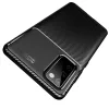 Techsuit - CarbonFiber szilikon tok - Samsung Galaxy S20 FE / S20 FE 5G - Fekete