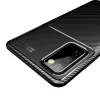 Techsuit - CarbonFiber szilikon tok - Samsung Galaxy S20 FE / S20 FE 5G - Fekete