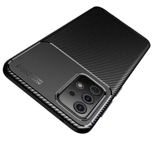 Techsuit - CarbonFiber szilikon tok - Samsung Galaxy A52 4G / A52 5G / A52s 5G - Fekete