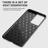 Techsuit - CarbonFiber szilikon tok - Samsung Galaxy S21 Ultra 5G - Fekete