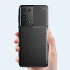 Techsuit - CarbonFiber szilikon tok - Samsung Galaxy S21 Ultra 5G - Fekete
