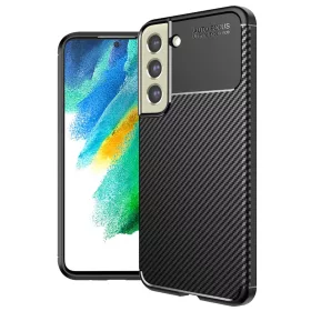   Techsuit - CarbonFiber szilikon tok - Samsung Galaxy S21 FE 5G - Fekete