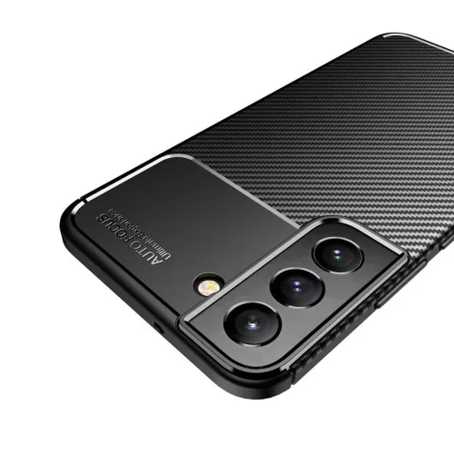 Techsuit - CarbonFiber szilikon tok - Samsung Galaxy S21 FE 5G - Fekete
