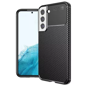   Techsuit - CarbonFiber szilikon tok - Samsung Galaxy S22 5G - Fekete