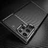 Techsuit - CarbonFiber szilikon tok - Samsung Galaxy S22 Ultra 5G - Fekete