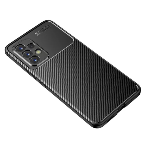 Techsuit - CarbonFiber szilikon tok - Samsung Galaxy A53 5G - Fekete