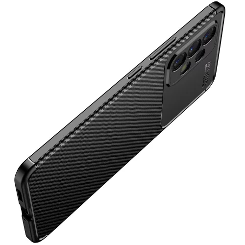 Techsuit - CarbonFiber szilikon tok - Samsung Galaxy A53 5G - Fekete