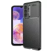 Techsuit - CarbonFiber szilikon tok - Samsung Galaxy A23 4G / A23 5G - Fekete