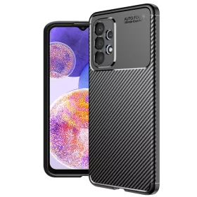  Techsuit - CarbonFiber szilikon tok - Samsung Galaxy A23 4G / A23 5G - Fekete