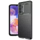 Techsuit - CarbonFiber szilikon tok - Samsung Galaxy A23 4G / A23 5G - Fekete