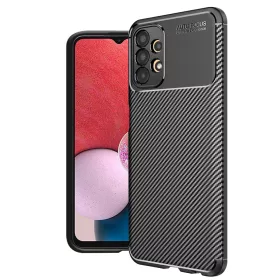   Techsuit - CarbonFiber szilikon tok - Samsung Galaxy A13 4G - Fekete