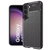 Techsuit - CarbonFiber szilikon tok - Samsung Galaxy S23 - Fekete