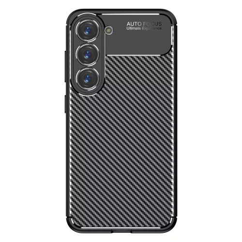 Techsuit - CarbonFiber szilikon tok - Samsung Galaxy S23 - Fekete
