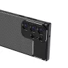 Techsuit - CarbonFiber szilikon tok - Samsung Galaxy S23 Ultra - Fekete