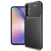 Techsuit - CarbonFiber szilikon tok - Samsung Galaxy A54 - Fekete