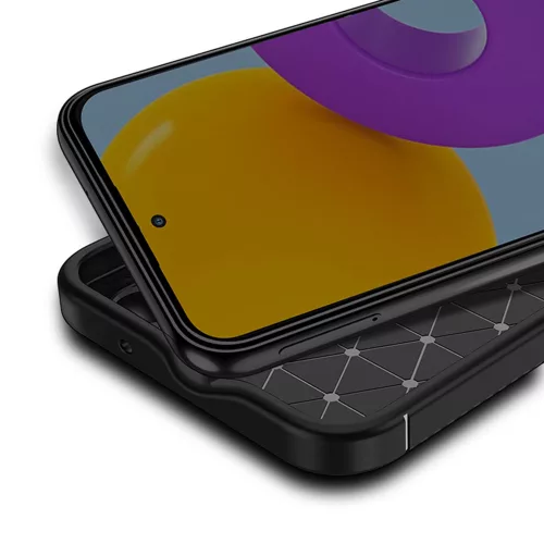 Techsuit - CarbonFiber szilikon tok - Samsung Galaxy A54 - Fekete