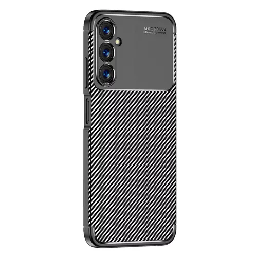 Techsuit - CarbonFiber szilikon tok - Samsung Galaxy A05s - Fekete