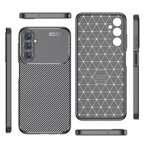 Techsuit - CarbonFiber szilikon tok - Samsung Galaxy A05s - Fekete