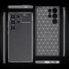 Techsuit - CarbonFiber szilikon tok - Samsung Galaxy S24 Ultra - Fekete