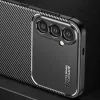 Techsuit - CarbonFiber szilikon tok - Samsung Galaxy S24 - Fekete