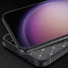 Techsuit - CarbonFiber szilikon tok - Samsung Galaxy S24 - Fekete