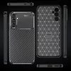 Techsuit - CarbonFiber szilikon tok - Samsung Galaxy S24 - Fekete