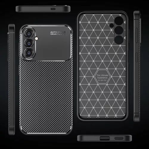 Techsuit - CarbonFiber szilikon tok - Samsung Galaxy S24 - Fekete