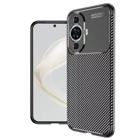   Techsuit - CarbonFiber szilikon tok - Huawei nova 11 / nova 12s - Fekete