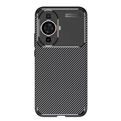Techsuit - CarbonFiber szilikon tok - Huawei nova 11 / nova 12s - Fekete