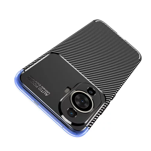 Techsuit - CarbonFiber szilikon tok - Huawei nova 11 / nova 12s - Fekete