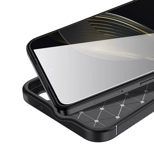 Techsuit - CarbonFiber szilikon tok - Huawei nova 11 / nova 12s - Fekete