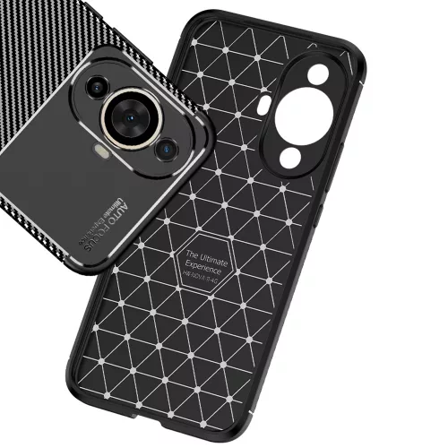 Techsuit - CarbonFiber szilikon tok - Huawei nova 11 / nova 12s - Fekete