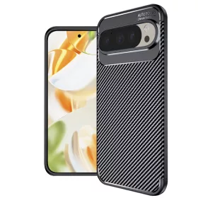   Techsuit - CarbonFiber szilikon tok - Google Pixel 9 Pro - Fekete