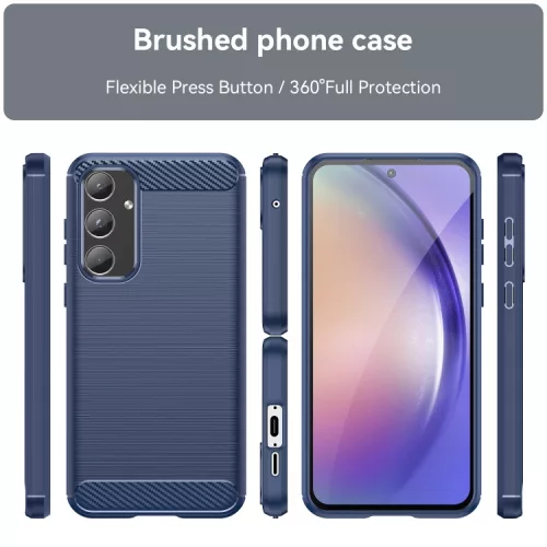 Techsuit - Carbon szilikon tok - Samsung Galaxy A55 5G - Kék
