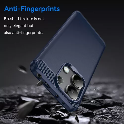 Techsuit - Carbon szilikon tok - Xiaomi Redmi Note 13 4G - Kék