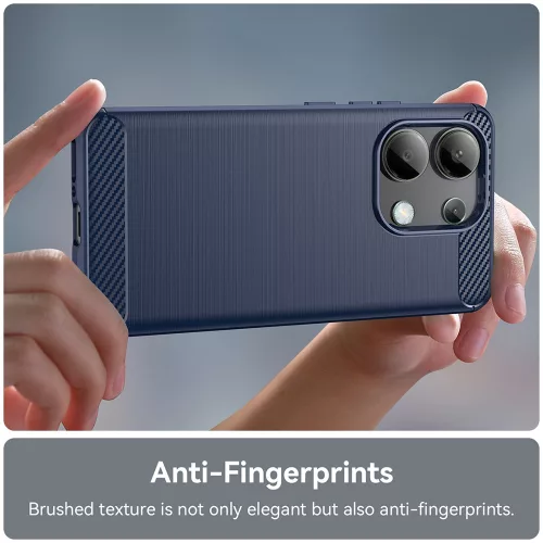 Techsuit - Carbon szilikon tok - Xiaomi Redmi Note 13 4G - Kék