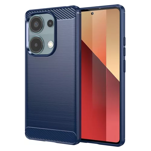 Techsuit - Carbon szilikon tok - Xiaomi Redmi Note 13 Pro 4G / Poco M6 Pro 4G - Kék