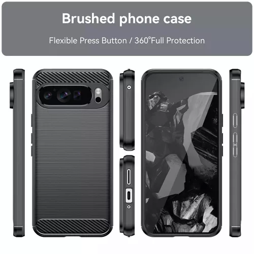 Techsuit - Carbon szilikon tok - Google Pixel 9 Pro XL - Kék