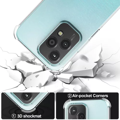 Techsuit - Shockproof Átlátszó Ütésálló Szilikon tok - Honor 200 Lite - Átlátszó