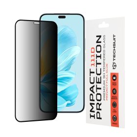   Techsuit - 111D Privacy betekintésgátló üvegfólia - Honor 200 Lite - Fekete