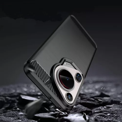 Techsuit - Carbon szilikon tok - Huawei Pura 70 Ultra - Kék